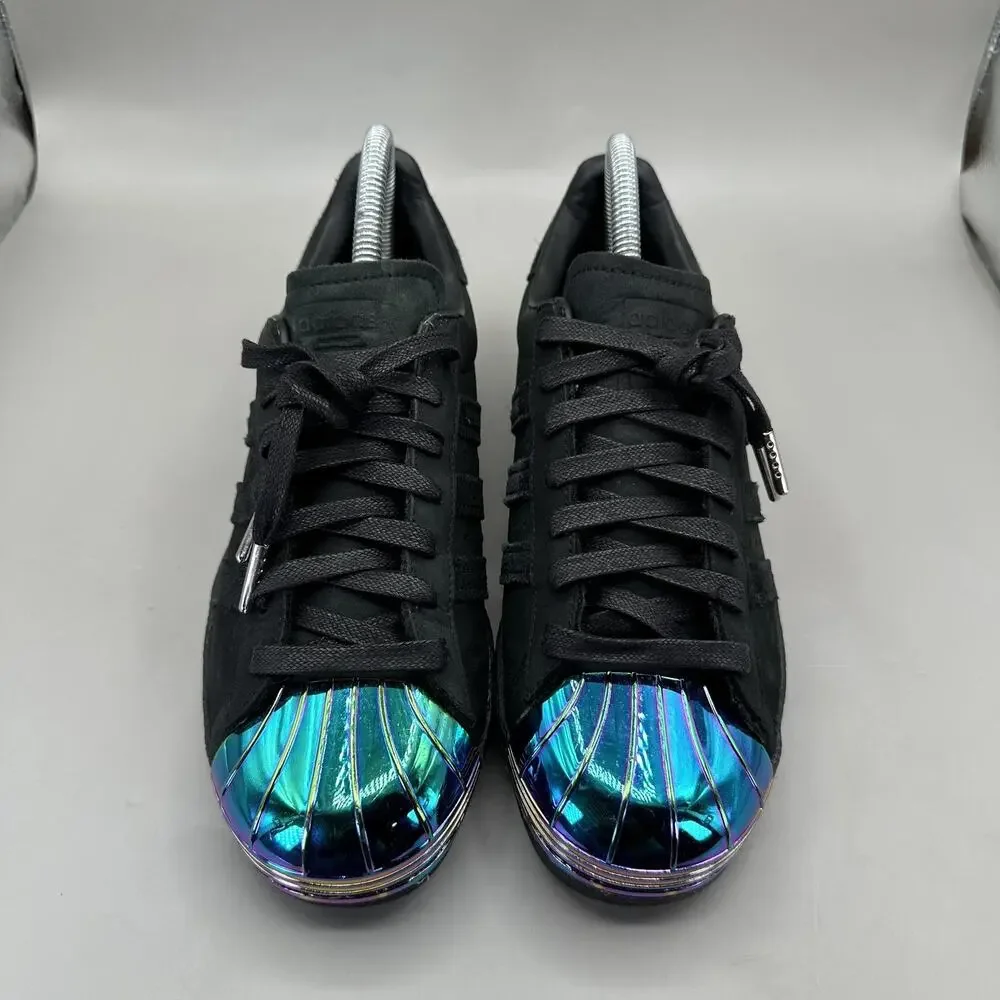 Adidas Superstar 80s Metal Shell Toe Iridescent Shoes Womens 7.5 US Black S76710